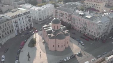 Tithes Kilisesi. Havadan. Kyiv.Ukrayna