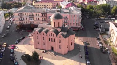 Tithes Kilisesi. Havadan. Kyiv.Ukrayna