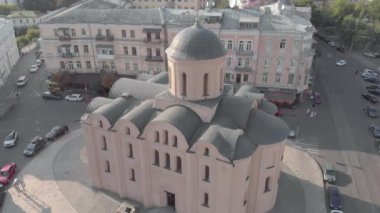 Tithes Kilisesi. Havadan. Kyiv.Ukrayna