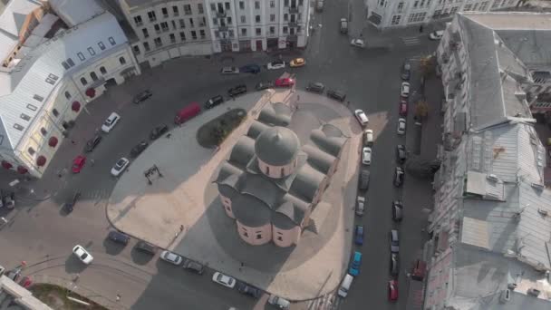 Iglesia de los Diezmos. Aérea. Kyiv.Ukraine — Vídeo de stock