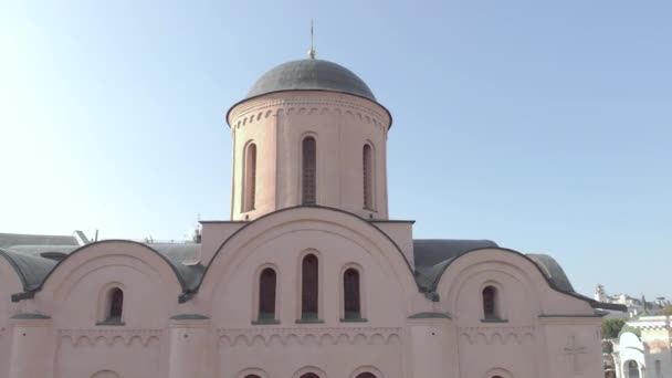 Igreja dos dízimos. Aéreo. Kyiv.Ucrânia — Vídeo de Stock