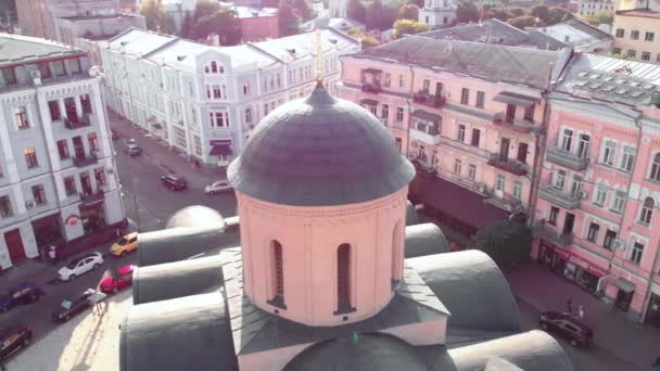 Iglesia de los Diezmos. Aérea. Kyiv.Ukraine — Vídeos de Stock