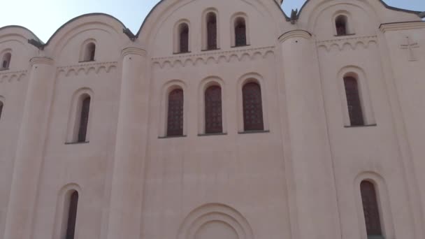 Церковь Десятины. Воздушный. Kiev v.Ukraine — стоковое видео