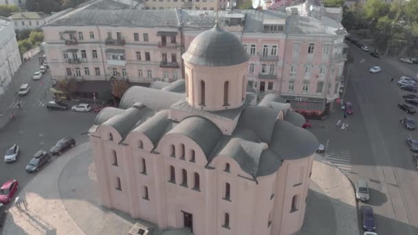 Kerk van de Tienden. Luchtfoto. Kiev Oekraïne — Stockvideo