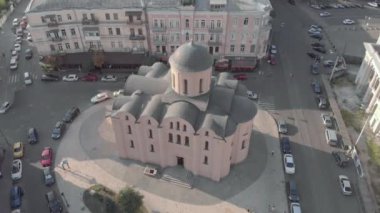 Tithes Kilisesi. Havadan. Kyiv.Ukrayna