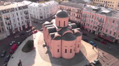 Tithes Kilisesi. Havadan. Kyiv.Ukrayna