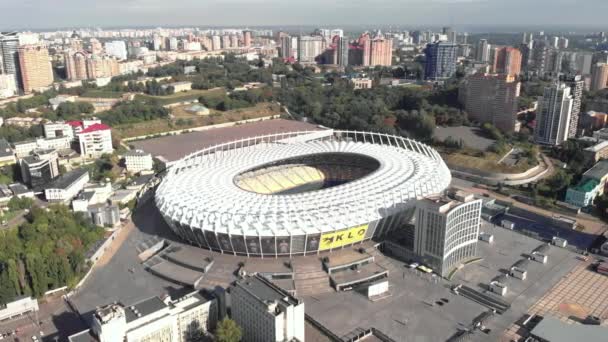 Olimpiyskiy stadion i Kiev, Ukraina. Flygplan — Stockvideo