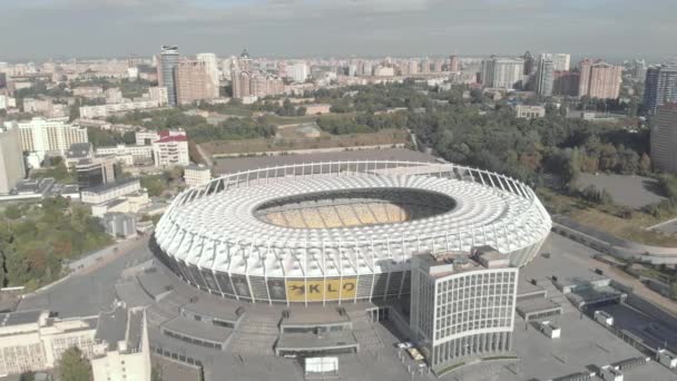 Estádio Olimpiyskiy em Kiev, Ucrânia. Aviação — Vídeo de Stock