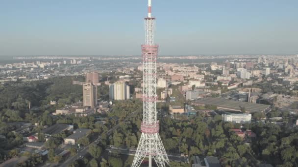 TV-tornet i Kiev. Ukraina. Flygbild — Stockvideo