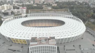 Ukrayna 'nın başkenti Kyiv' deki Olimpiyskiy Stadyumu. Havadan
