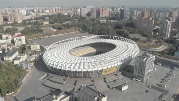 乌克兰基辅的Olimpiyskiy体育场。空中业务 — 图库视频影像