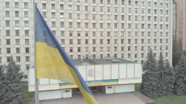 Kyiv 'deki Ukrayna Merkez Seçim Komisyonu. Havadan