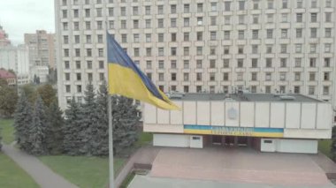 Kyiv 'deki Ukrayna Merkez Seçim Komisyonu. Havadan