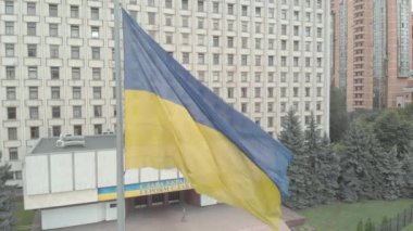 Kyiv 'deki Ukrayna Merkez Seçim Komisyonu. Havadan