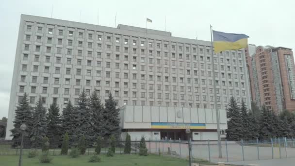 Ukrainas centrala valkommission i Kiev. Flygplan — Stockvideo