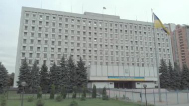 Kyiv 'deki Ukrayna Merkez Seçim Komisyonu. Havadan