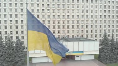 Kyiv 'deki Ukrayna Merkez Seçim Komisyonu. Havadan