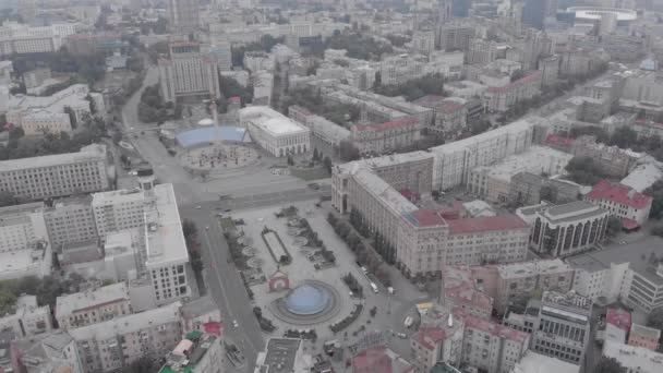 Place de l'Indépendance à Kiev, Ukraine. Maidan. Vue aérienne — Video