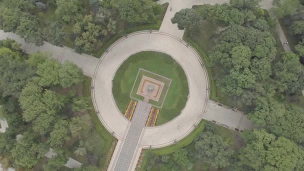 Parque Shevchenko Kiev, Ucrania. Vista aérea . — Vídeo de stock