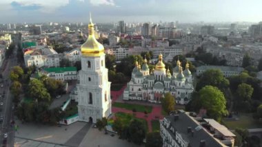 Ukrayna, Kyiv 'deki Aziz Sophias Katedrali. Hava görünümü
