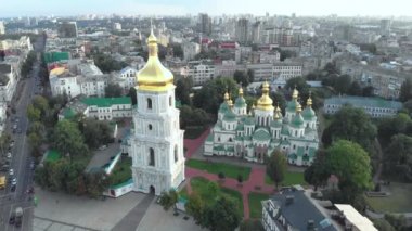 Ukrayna, Kyiv 'deki Aziz Sophias Katedrali. Hava görünümü