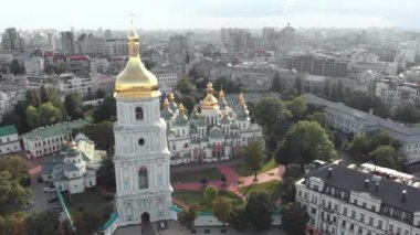 Ukrayna, Kyiv 'deki Aziz Sophias Katedrali. Hava görünümü