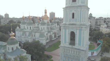Ukrayna, Kyiv 'deki Aziz Sophias Katedrali. Hava görünümü