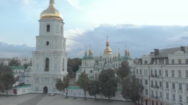 Ukrayna, Kyiv 'deki Aziz Sophias Katedrali. Hava görünümü