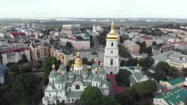 Ukrayna, Kyiv 'deki Aziz Sophias Katedrali. Hava görünümü