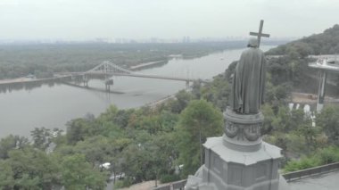 Büyük Volodymyr Anıtı. Kyiv. Ukrayna. Hava görünümü