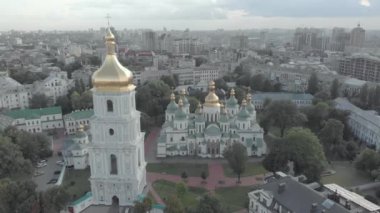 Ukrayna, Kyiv 'deki Aziz Sophias Katedrali. Hava görünümü
