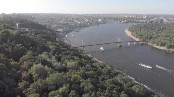 Dnipro. Kiew. Ukraine. Luftaufnahme — Stockvideo