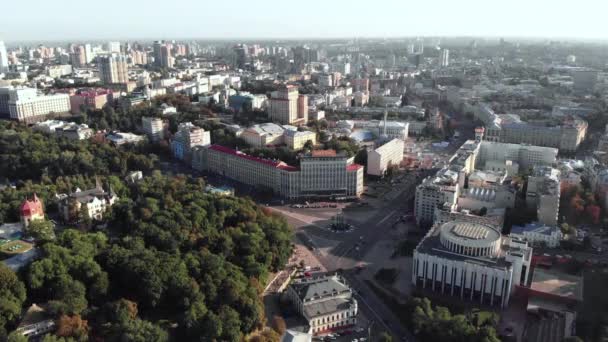 Kijev, Ukrajna. Városi kilátás. Légi táj — Stock videók