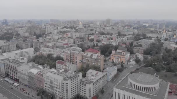 Kyiv, Ukrayna. Şehir manzaralı. Hava manzarası — Stok video