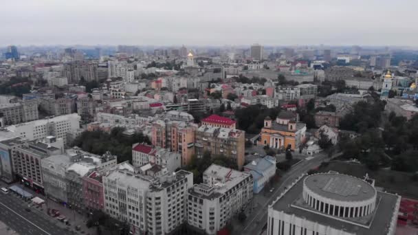 Kiev, Ucraina. Vista sulla città. Paesaggio aereo — Video Stock