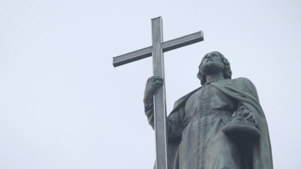 Monumento a Volodymyr el Grande. Kiev. Ucrania . — Vídeos de Stock