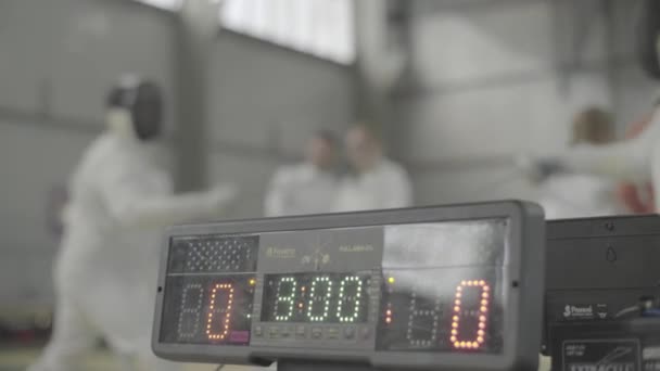 Fencing. Watches during fencing fencers. Kyiv. Ukraine — 비디오