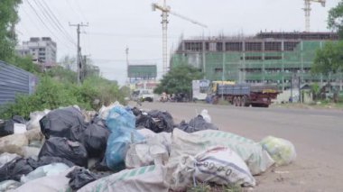 Plastik atık dök. Kamboçya. Asya