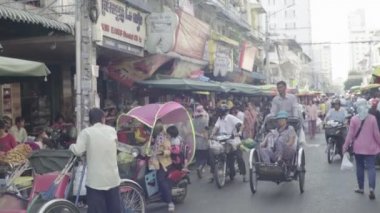 Phnom Penh 'deki pazar. Kamboçya. Asya.