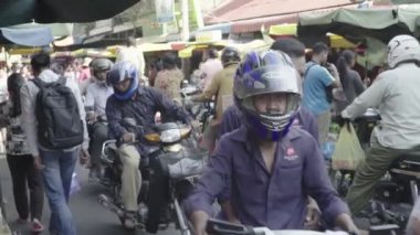 Phnom Penh 'deki pazar. Kamboçya. Asya.
