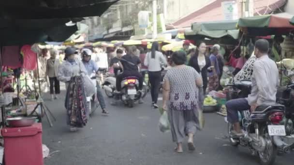 Mercado em Phnom Penh. Camboja. Ásia . — Vídeo de Stock