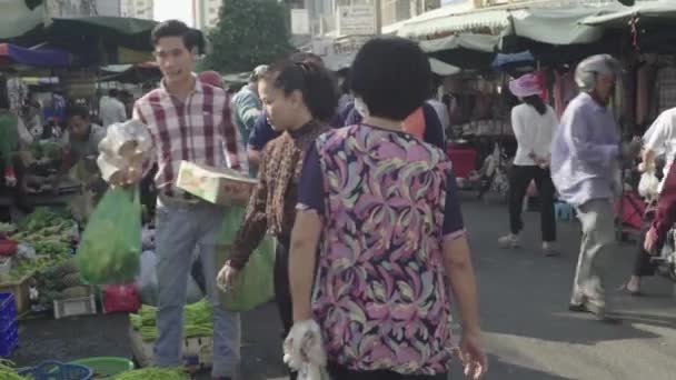 Mercado em Phnom Penh. Camboja. Ásia . — Vídeo de Stock