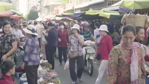 Mercado en Phnom Penh. Camboya. Países Bajos . — Vídeo de stock