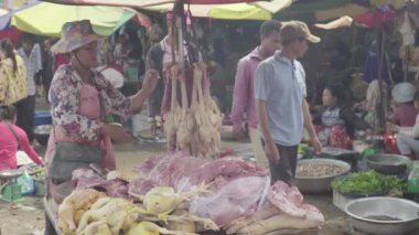 Sihanoukville 'deki pazar. Kamboçya. Asya