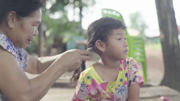 Portrait of a girl. Phnom Penh, Cambodia, Asia — Stock Video