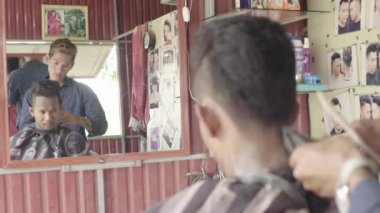 Sihanoukville 'deki kuaför salonu, Kamboçya, Asya