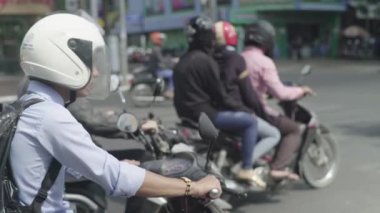 Phnom Penh şehrinde bir sokak. Kamboçya. Asya