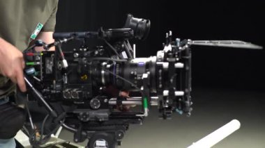 Çekim sırasında kamera. Film yapımcılığı. Çekim. Film yapımcılığı.