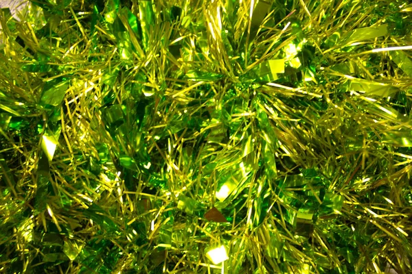 Текстура Всей Раме Рождественской Мишуры Зеленая — стоковое фото