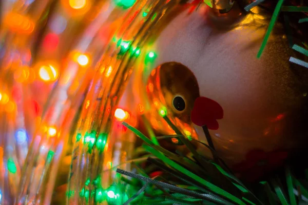 Juguete Del Árbol Navidad Con Pato Juguete Vidrio —  Fotos de Stock